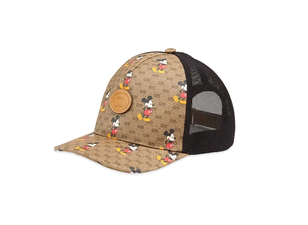 美品GUCCI ミッキーコラボ　ベースボールキャップ GGミッキーマウス ベースボールキャップカジュアルコピー通気性