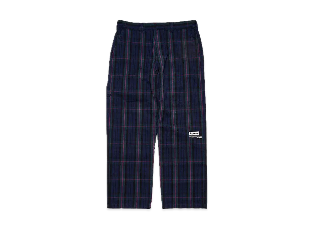Supreme / JUNYA WATANABE COMME des GARCONS MAN Printed Work Pant "Navy Plaid"