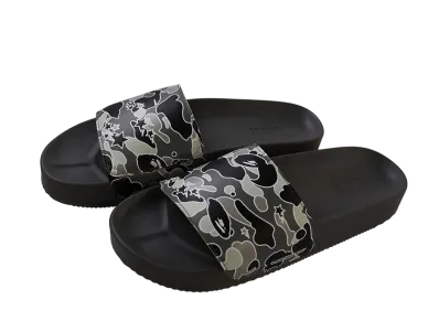 HAYN × A BATHING APE®︎ BAPE STA Camo Slide Sandals "Black"