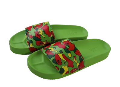 HAYN × A BATHING APE®︎ STA Camo Slide Sandals "Green"