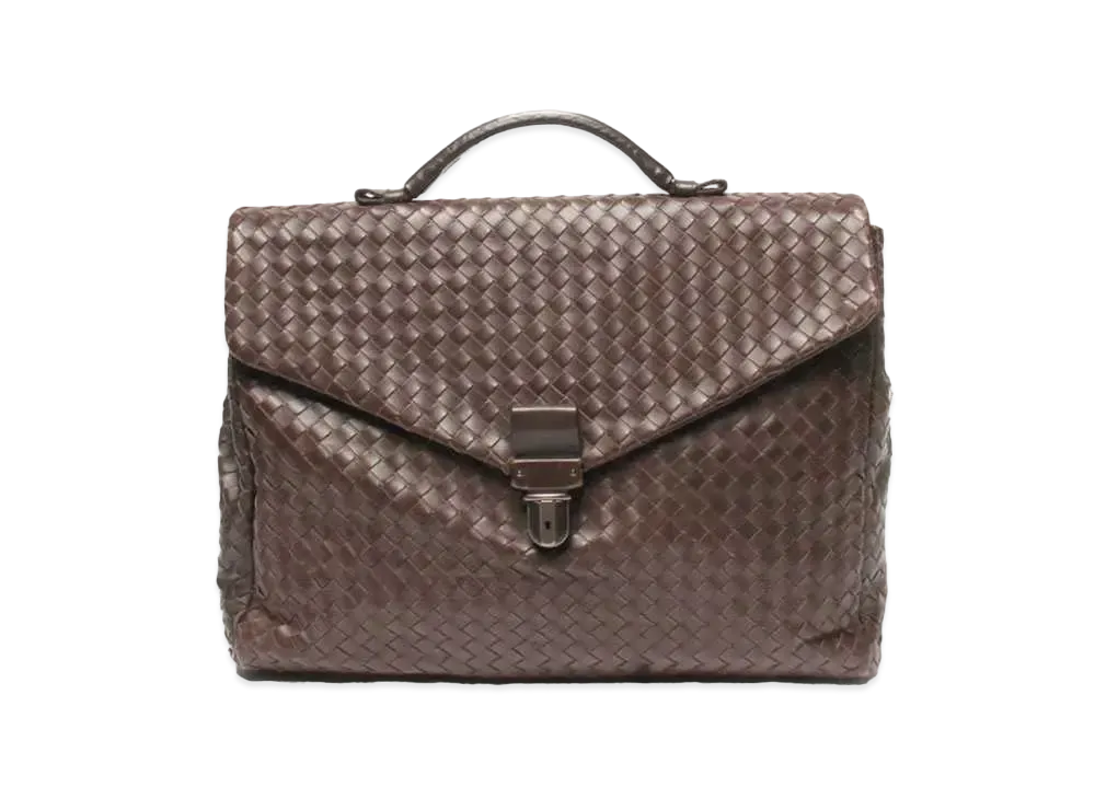 ボッテガヴェネタ イントレチャート レザー ブリーフケース