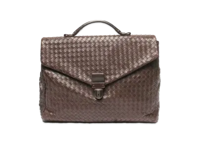 Bottega Veneta Intrecciato Leather Brief Case