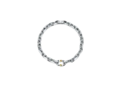 Tiffany & Co. 1837® Makers Narrow Chain Bracelet in Sterling Silver and Gold