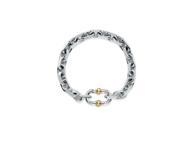 Tiffany & Co. 1837® Makers Wide Chain Bracelet in Sterling Silver and Gold