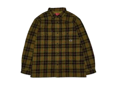 Supreme Quilted Plaid Flannel Shirt "Olive"
