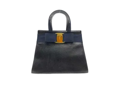 Salvatore Ferragamo Vara Leather 2Way Bag "Black"