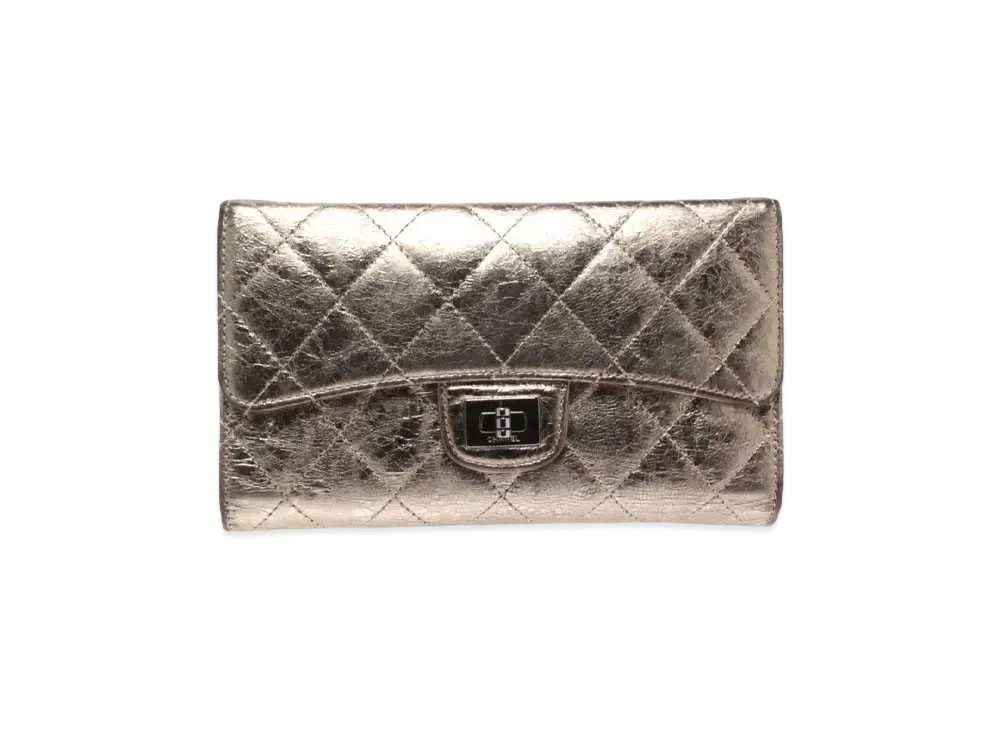 CHANEL 2.55 Matelasse Wallet "Gold"