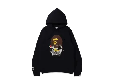 A BATHING APE X LOONEY TUNES APE HEAD PULLOVER HOODIE MENS "Navy"
