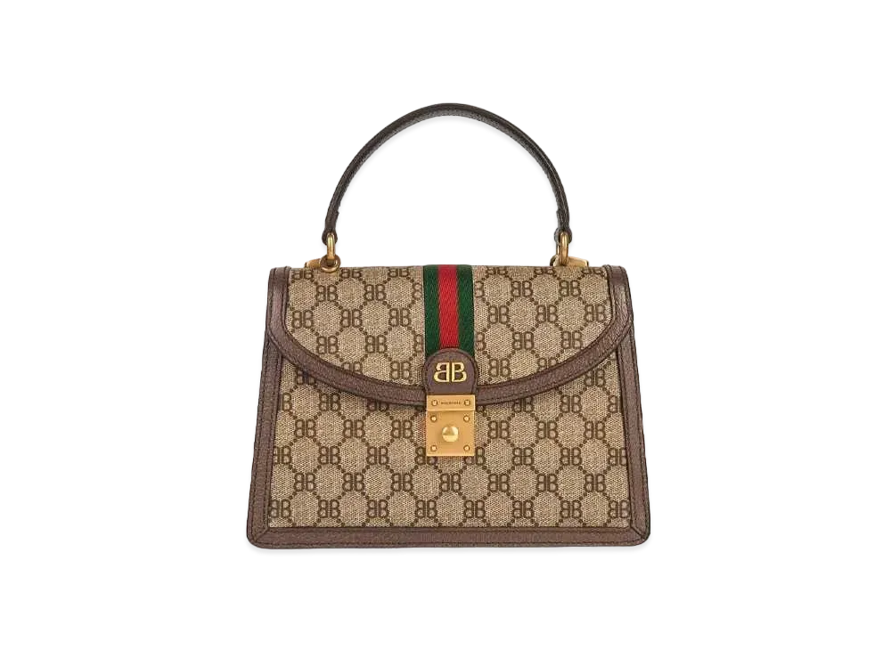 GUCCI x Balenciaga The Hacker Small Handbag Coating Canvas "Beige"