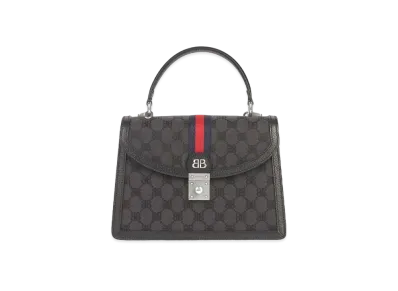 GUCCI x Balenciaga The Hacker Small Handbag Canvas Jacquard "Black"