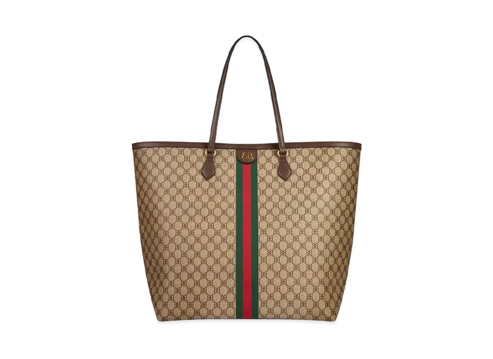 GUCCI x BALENCIAGA The Hacker Large Tote Bag Coating Canvas "Beige"