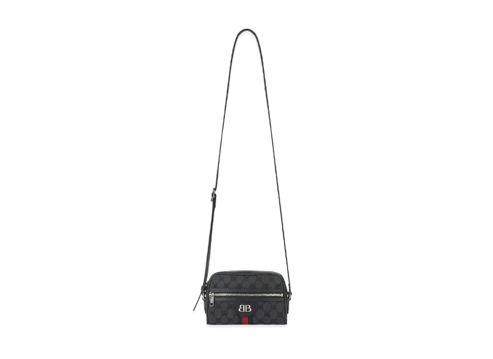 グッチ x バレンシアガ ハッカー カメラ バッグ キャンバス ジャカード "ブラック" 6801282103X1000