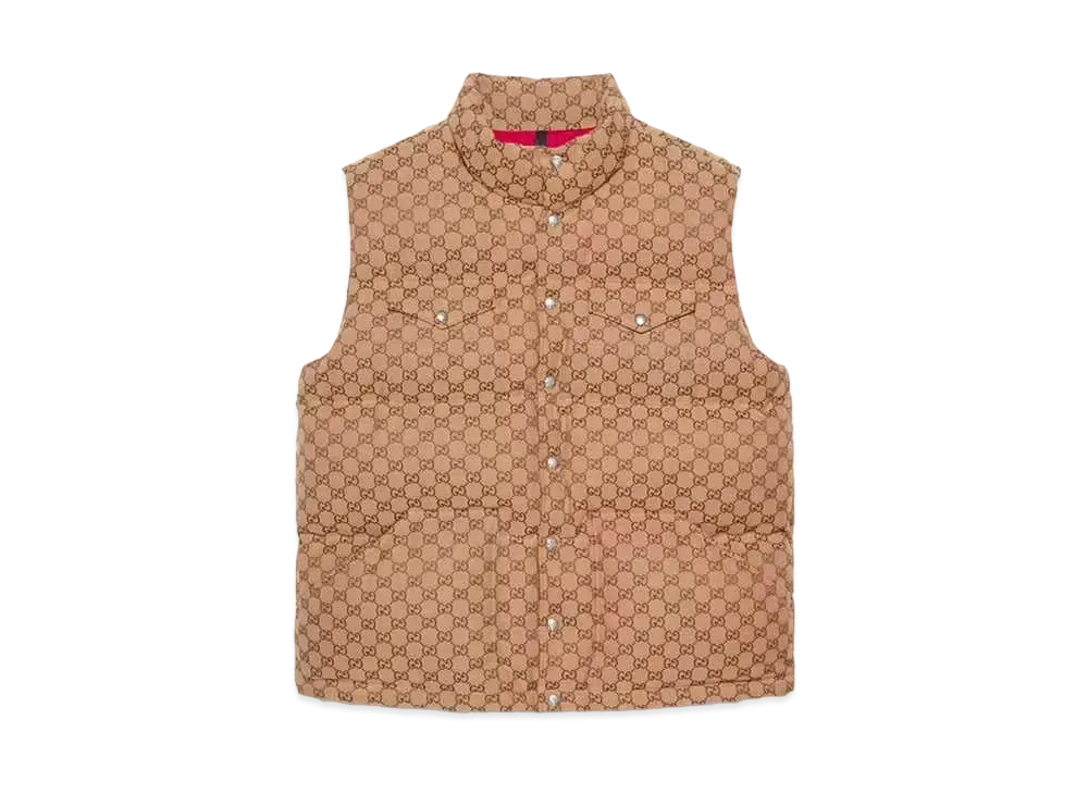 GUCCI × The North Face Down Vest "Beige Ebony"