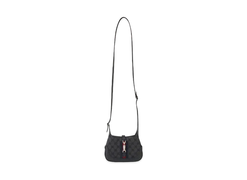 GUCCI x BALENCIAGA The Hacker Mini Hobo Bag Canvas Jacquard "Black"