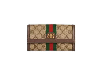 GUCCI x BALENCIAGA The Hacker Continental Wallet Coating Canvas "Beige"