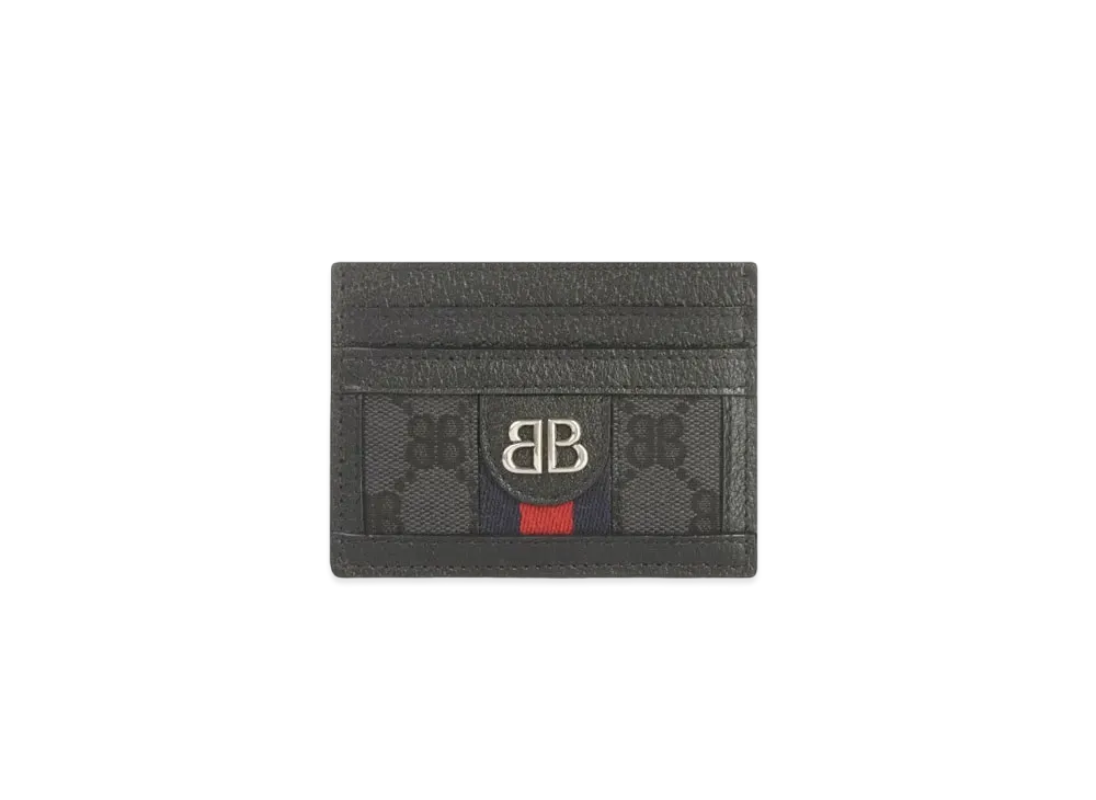 GUCCI x BALENCIAGA The Hacker Card Case Canvas Jacquard "Black"