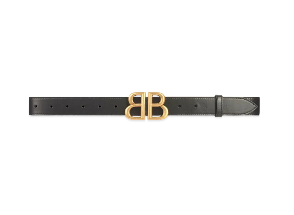 グッチ x バレンシアガ ハッカー BB ラージ ベルト カーフスキン "ブラック" 6804532104B1000