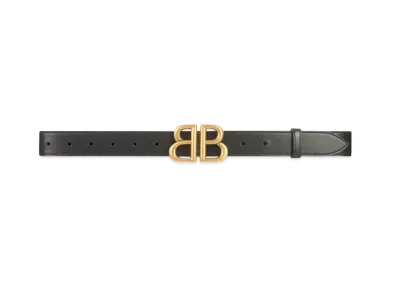 GUCCI x BALENCIAGA The Hacker Bb Large Belt Calafskin "Black"