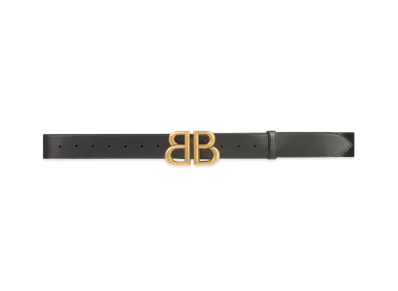 GUCCI x BALENCIAGA The Hacker BB Belt Calafskin "Black"
