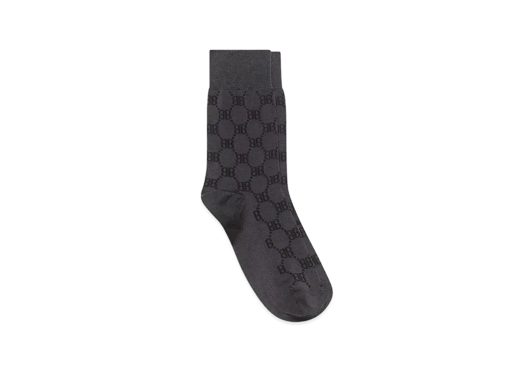 GUCCI x BALENCIAGA The Hacker Tennis Socks "Charcoal"