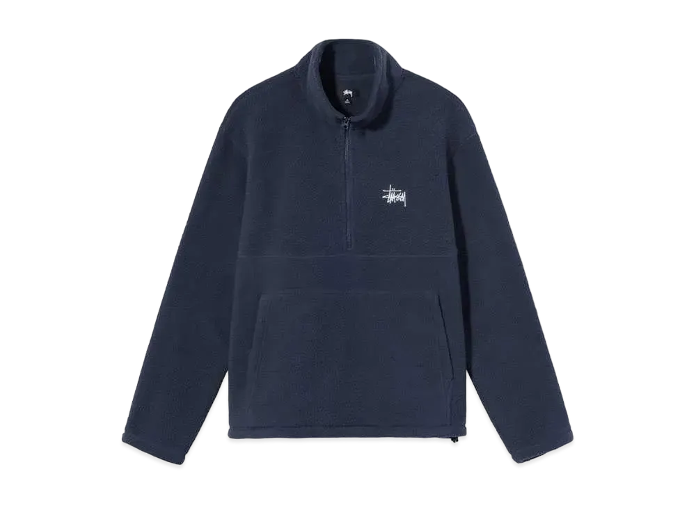 Stussy HALF ZIP MOCK NECK "Navy"