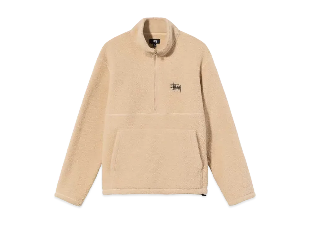 Stussy HALF ZIP MOCK NECK "Beige"