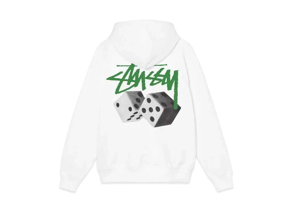 Stussy ROLL THE DICE HOODIE "White"