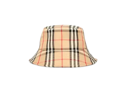 Burberry Vintage Check Technical Cotton Bucket Hat "Archive Beige"
