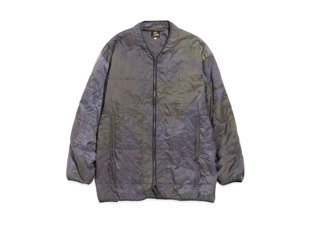 Needles PIPING QUILT JACKET - NYLON RIPSTOP / UNEVEN DYE "Egg Plant"