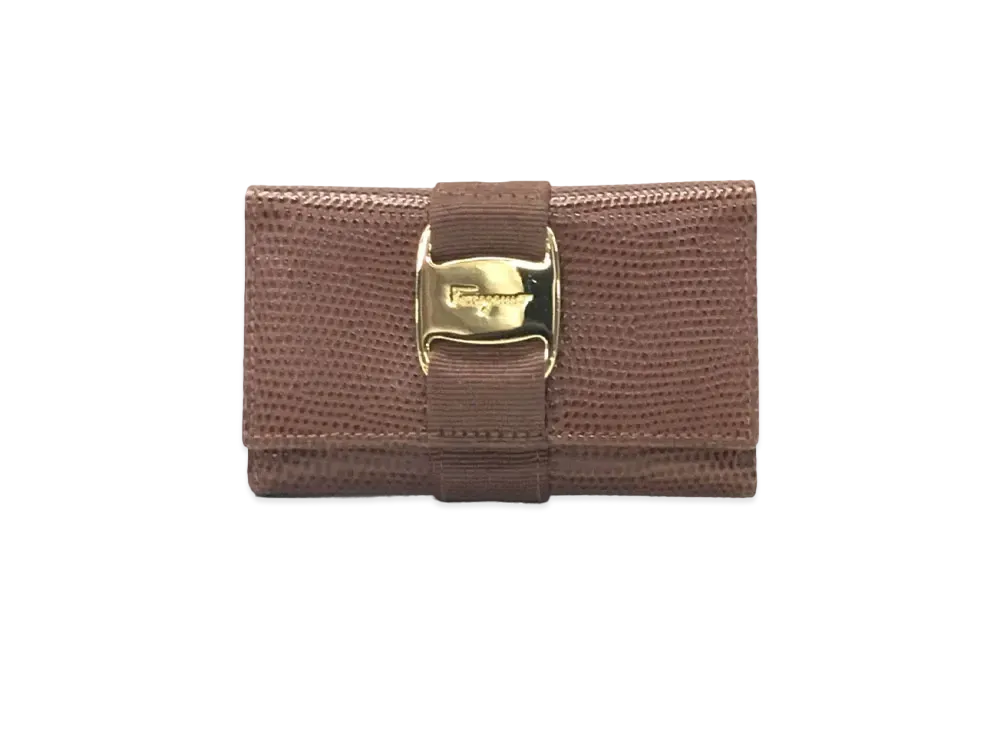 Salvatore Ferragamo Vara Key Case "Brown"