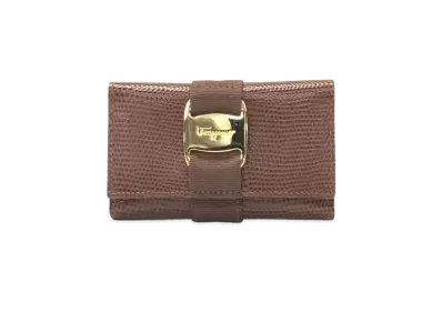 Salvatore Ferragamo Vara Key Case "Brown"