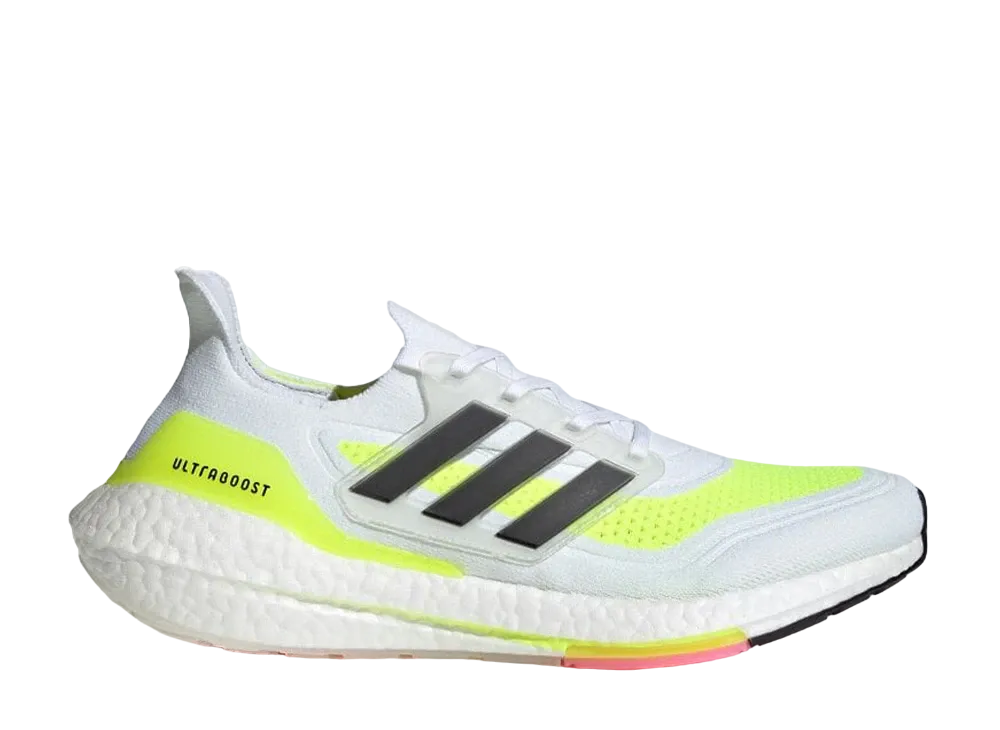 adidas UltraBoost 21 "Footwear White/Core Black/Solar Yellow"