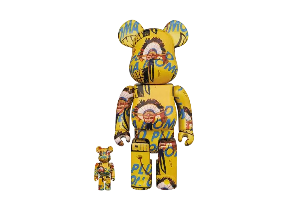 Bearbrick Andy Warhol × JEAN MICHEL BASQUIAT #3 100% & 400%