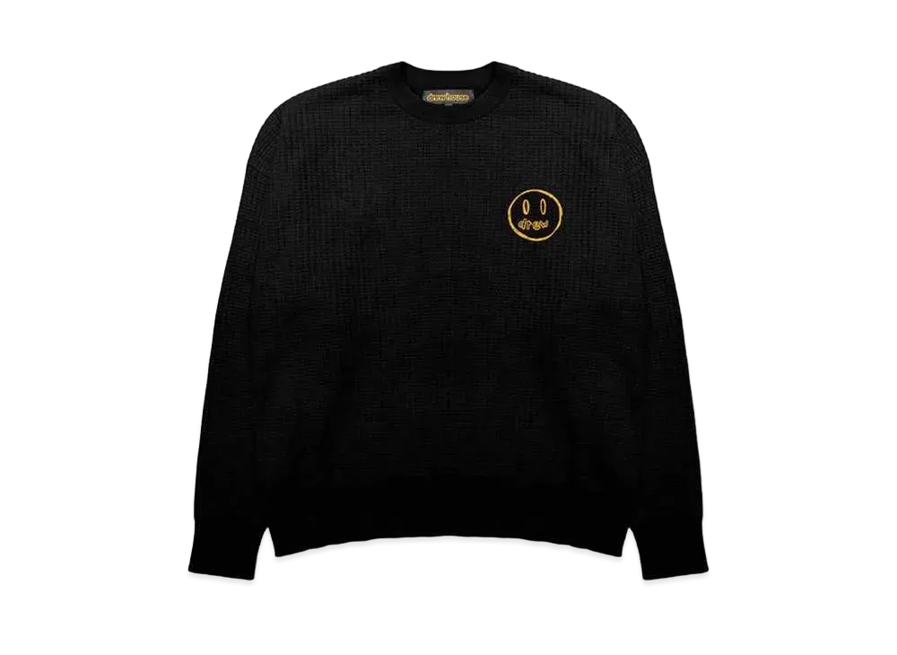 drew house mascot waffle sweater "Black"