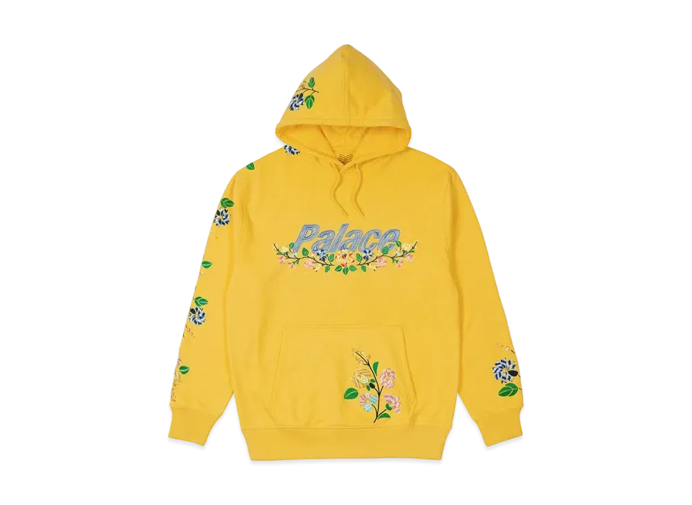 PALACE FLOWER STITCH HOOD "Yellow"