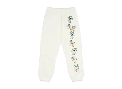 PALACE FLOWER STITCH JOGGERS "White"