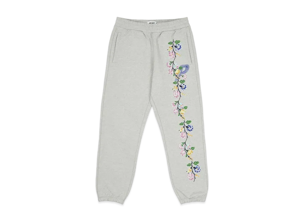 PALACE FLOWER STITCH JOGGERS "Grey Marl"