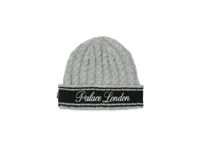 PALACE LONDON CABLE KNIT BEANIE "Grey"