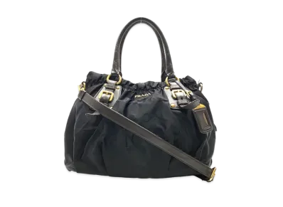 PRADA Nylon 2Way Hand Bag "Black"