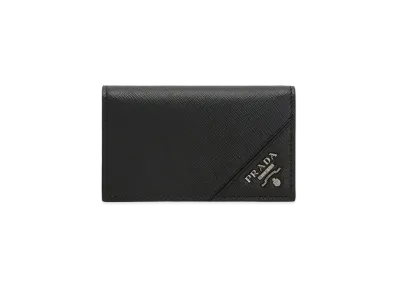 PRADA Saffiano Leather Card Holder "Black"