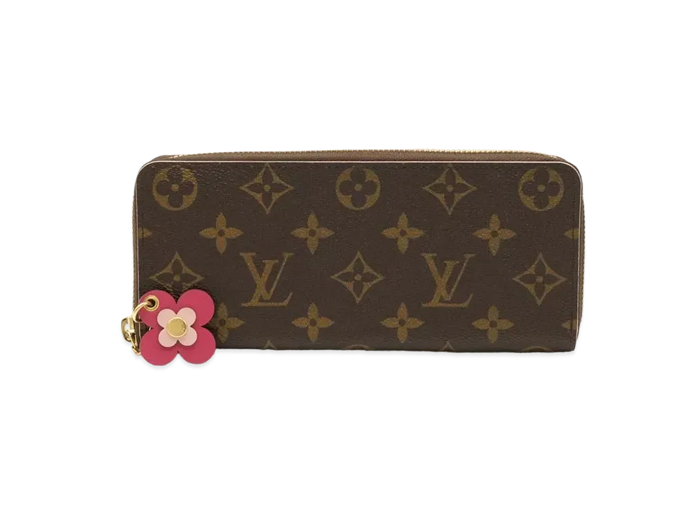 Louis Vuitton Monogram Portefeuille Clemence Blooming Flower "Hot Pink"