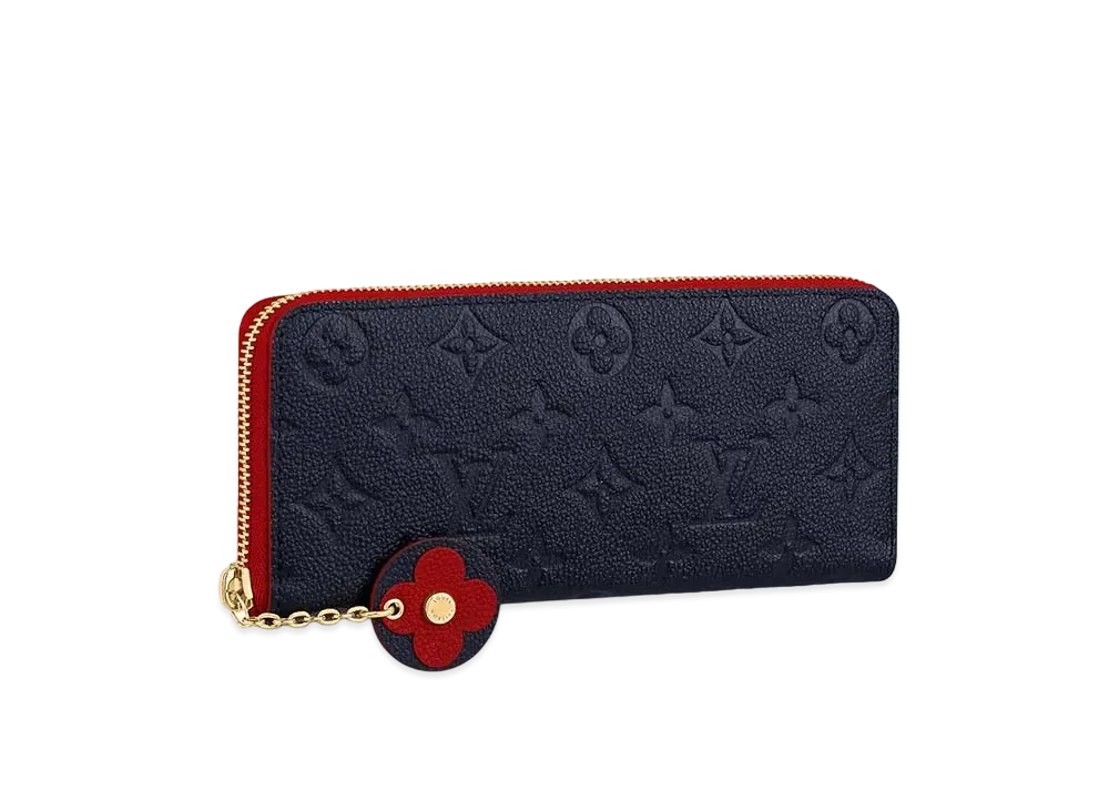 Louis Vuitton Clemence Wallet Monogram Empreinte Leather "Marine Rouge"