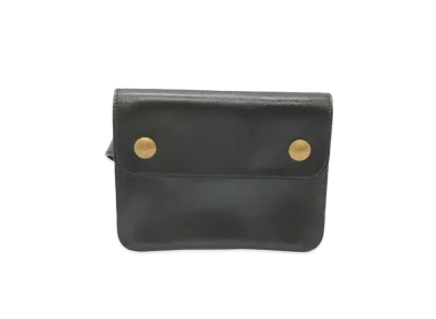 Hermes Green Pochette "Black"