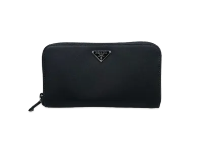 PRADA Nylon Round Long Wallet "Black"