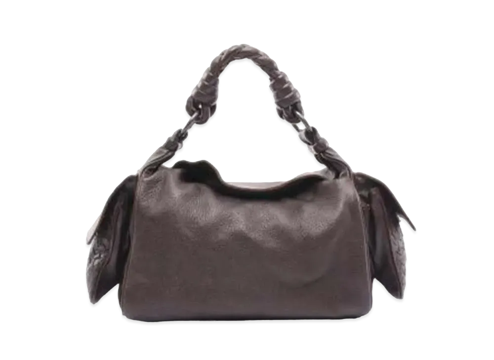 Bottega Veneta Intrecciato Shoulder Bag "Dark Brown"