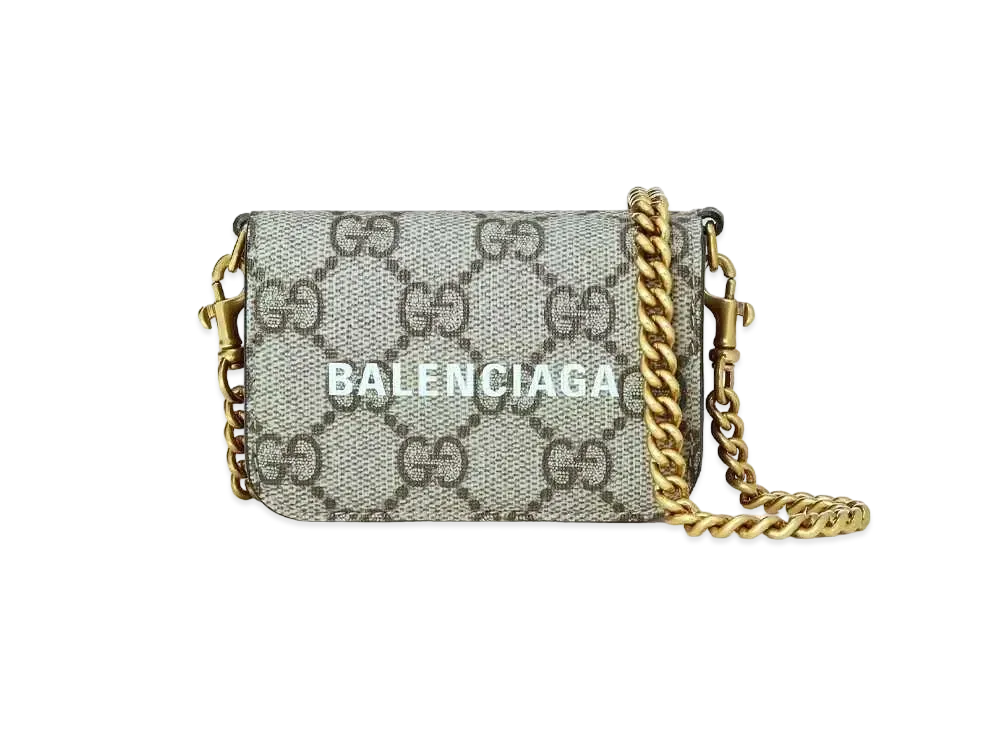 GUCCI x BALENCIAGA The Hacker Chain Wallet "Beige"