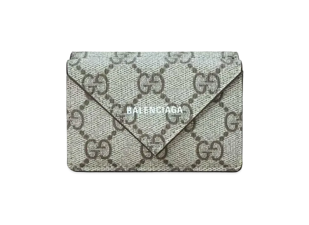 GUCCI x BALENCIAGA The Hacker Papier Mini Wallet "Beige"