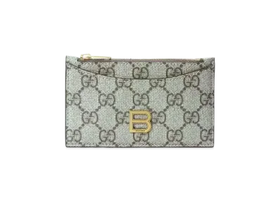 GUCCI x BALENCIAGA The Hacker Zip Card Case "Beige"