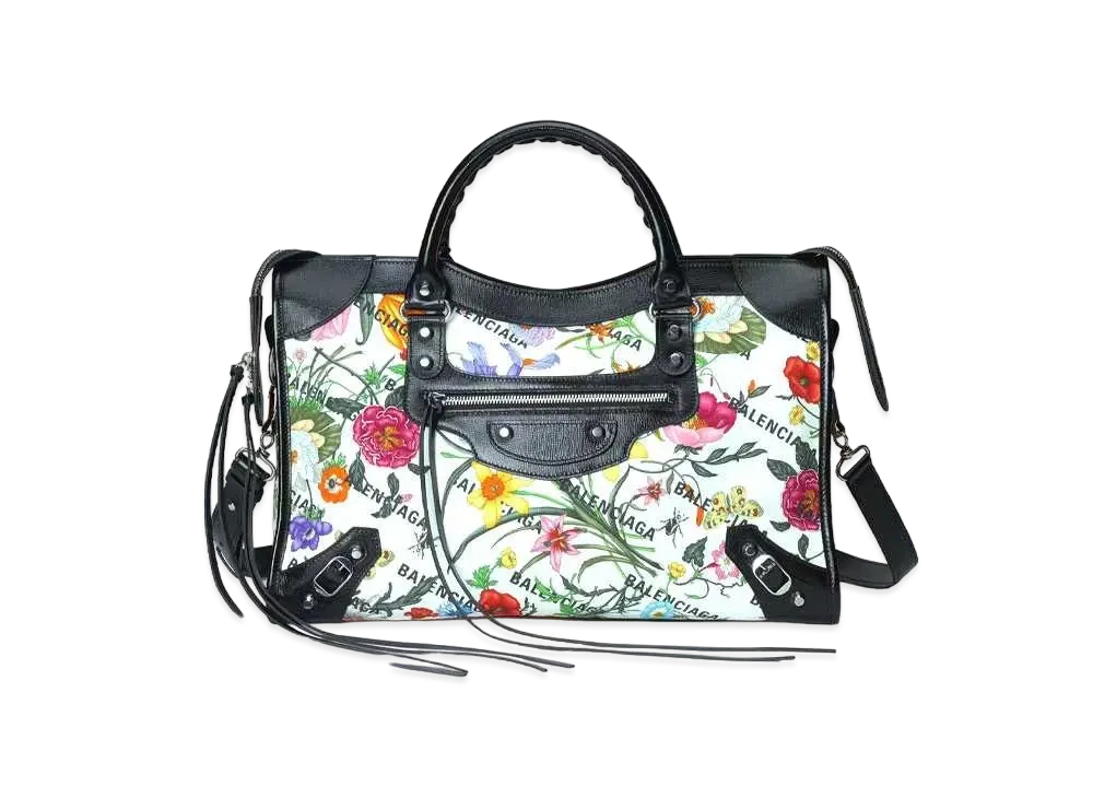 グッチ x バレンシアガ ハッカー ネオ クラシック ミディアムバッグ "フローラル" 681695 UK4CN 9190