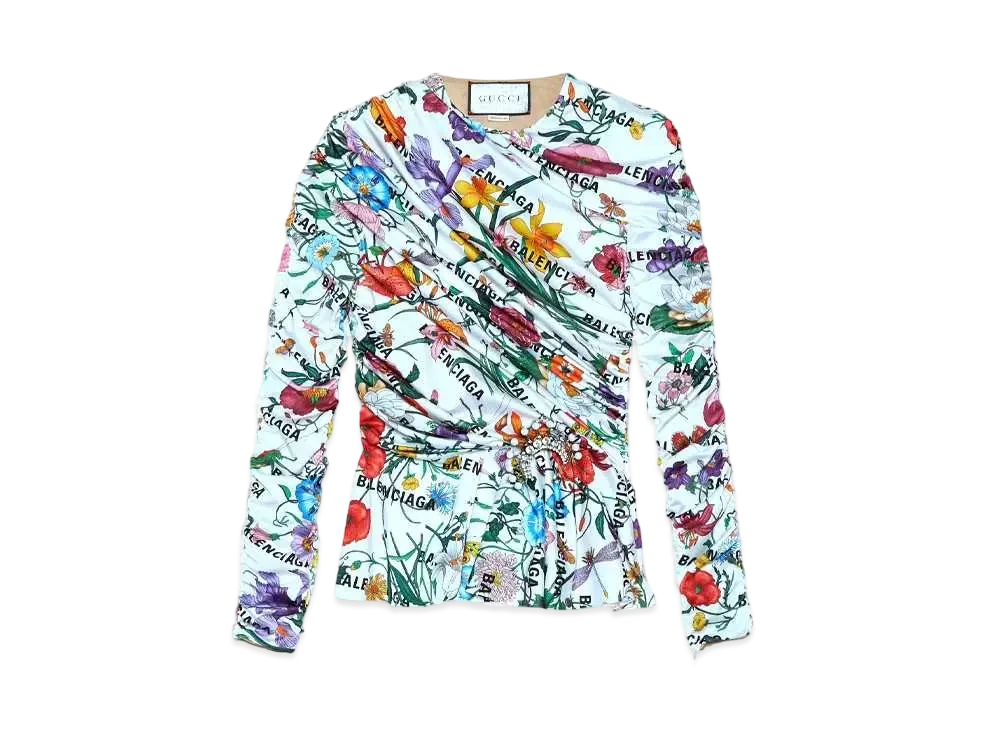 GUCCI x BALENCIAGA The Hacker Flora Top "Floral"